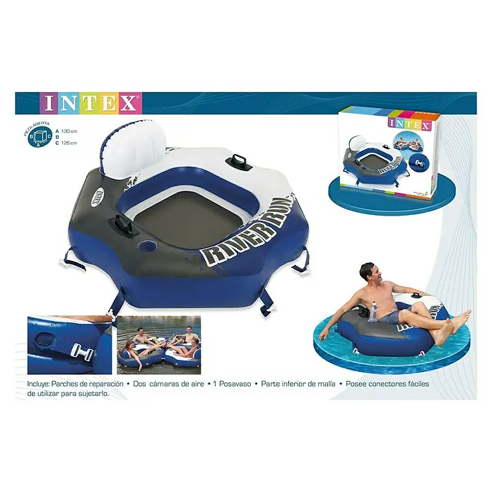 Intex Colchoneta hinchable River Run - 1.300 x 1.260 mm