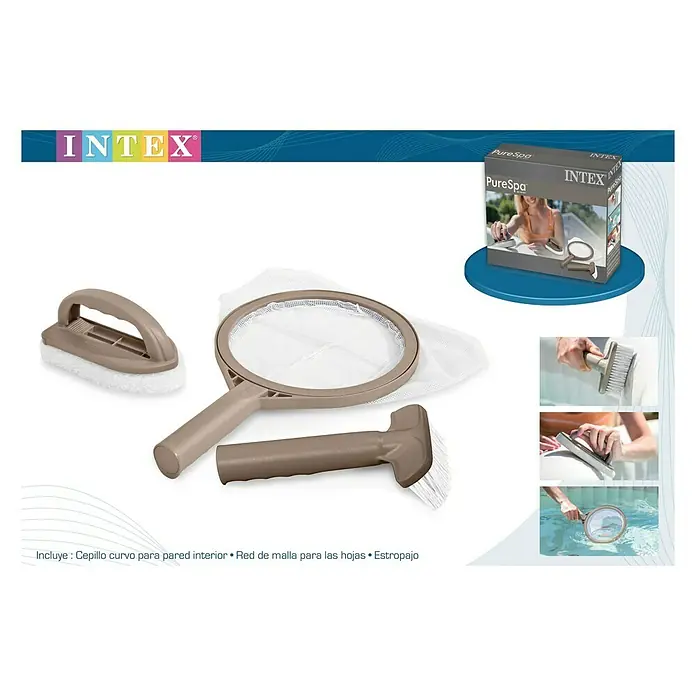 Intex Set para la limpieza de Spa - 3 piezas, Específico para: Piscinas Intex - Vista superior