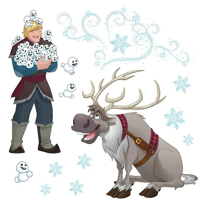 Komar Disney Edition 4 Fenstersticker Frozen Snowflake - Frozen Snowflake, Bunt, 31 x 31 cm - Draufsicht