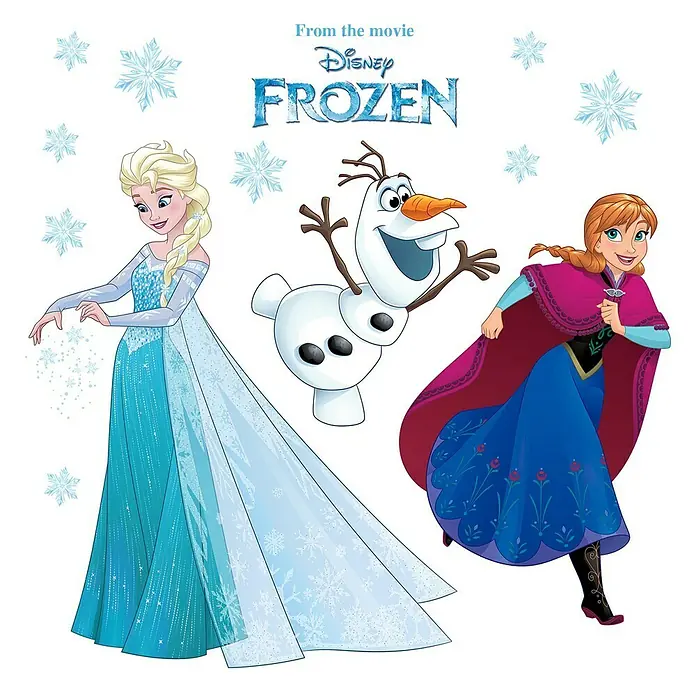 Komar Disney Edition 4 Fenstersticker Frozen Snowflake - Frozen Snowflake, Bunt, 31 x 31 cm - Vorderansicht