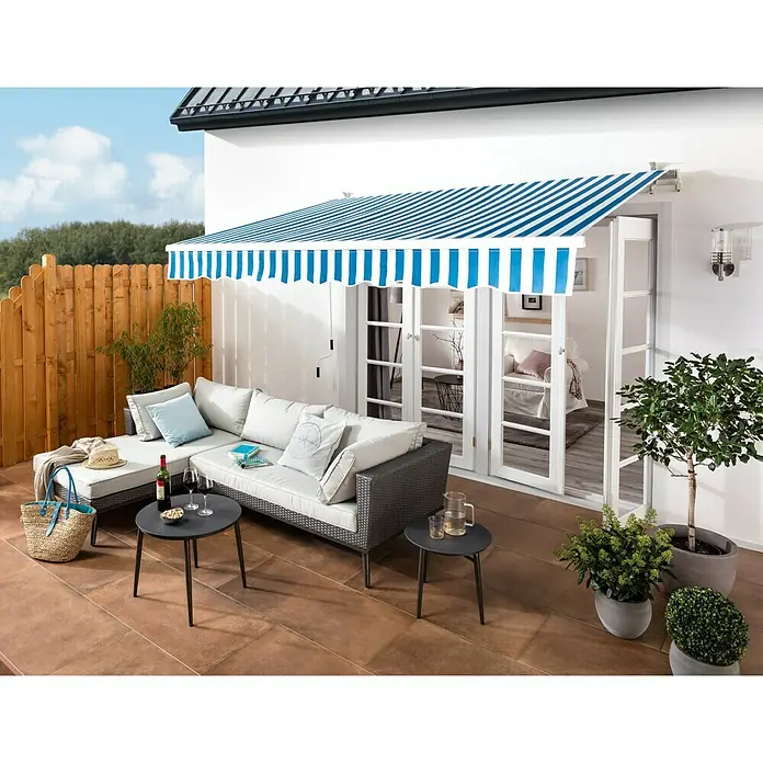 Vrtna drvena ograda Starnberg - 180 x 180 cm, Ravni oblik, Jesenski zlatne boje