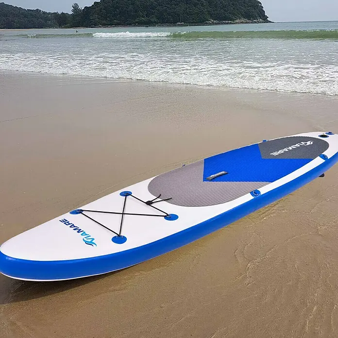 Viamare SUP-Board-Set 300 - L x B x H: 300 x 75 x 10 cm, Nutzlast: 100 kg, Aufblasbar, Blau/Weiß