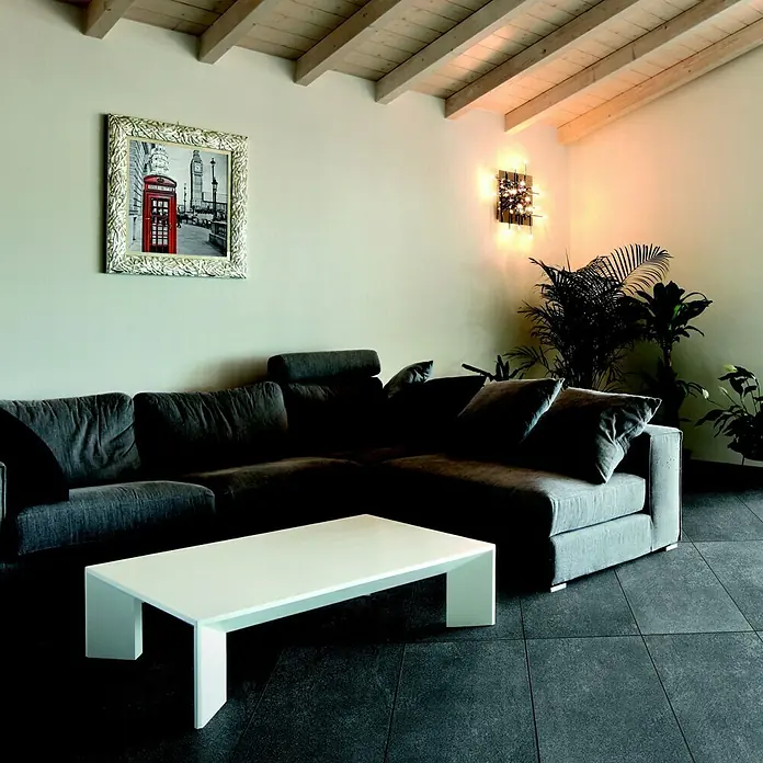 Feinsteinzeugfliese Cenere - 30 x 60 cm, Anthrazit, Matt - Vorderansicht