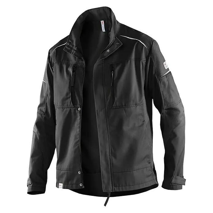 Kübler Activiq Arbeitsjacke - XS, Schwarz - Vorderansicht