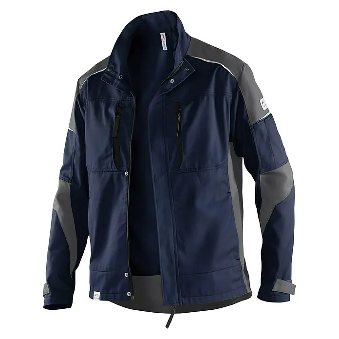 Kübler Activiq Arbeitsjacke - XS, Dunkelblau/Anthrazit - Vorderansicht