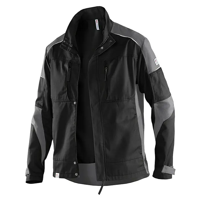 Kübler Activiq Arbeitsjacke - XS, Schwarz/Anthrazit - Vorderansicht