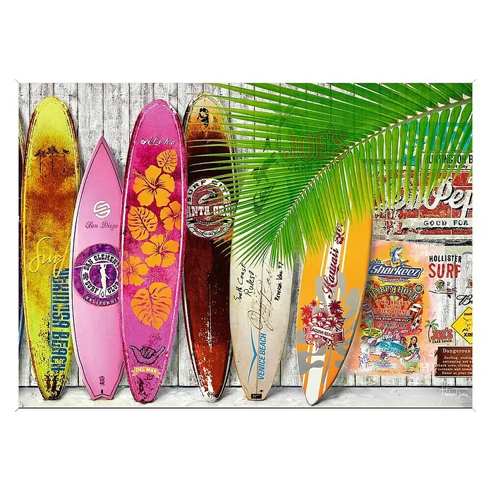 Cuadro Tabla Surf Colores - Tablas de surf, An x Al: 70 x 50 cm
