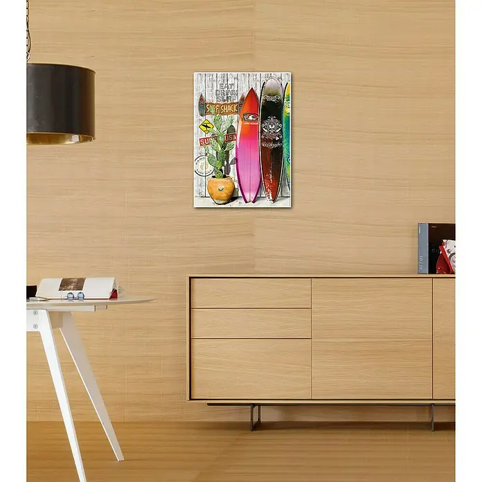 Cuadro Tablas Surf Cactus - Tablas de surf, An x Al: 50 x 70 cm