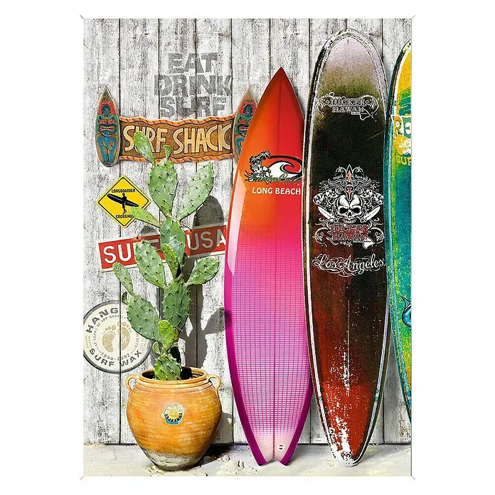 Cuadro Tablas Surf Cactus - Tablas de surf, An x Al: 50 x 70 cm