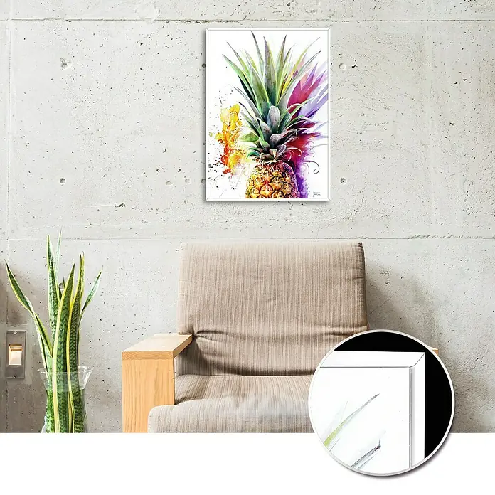 Cuadro Piña Colores - Tropical, An x Al: 50 x 70 cm