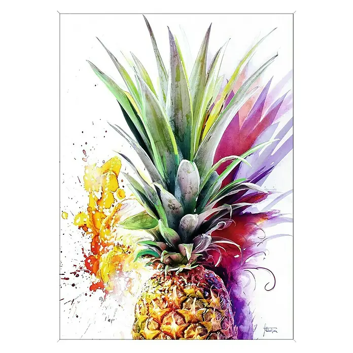 Cuadro Piña Colores - Tropical, An x Al: 50 x 70 cm