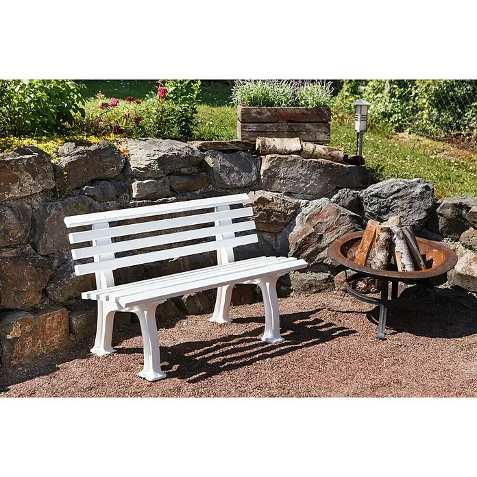 Blome Gartenbank Ibiza - Breite: 120 cm, PVC, Weiß - Stimmungsaufnahme