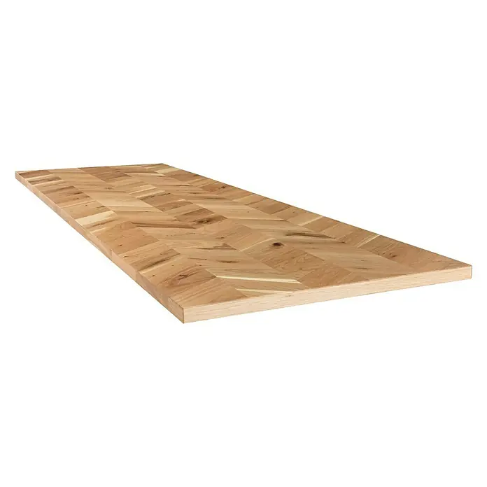 CUCINE Arbeitsplatte Fixmaß - Eiche, Fischgrätoptik, 246 x 79,7 x 3,65 cm