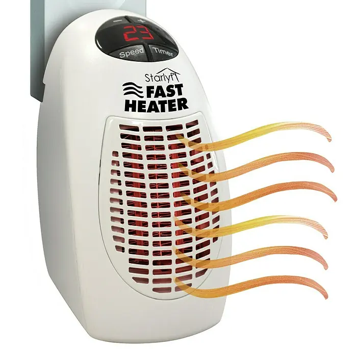 Heizlüfter Starlyf Fast Heater - 400 W, Weiß, L x B x H: 8,5 x 8,8 x 15,9 cm - Vorderansicht