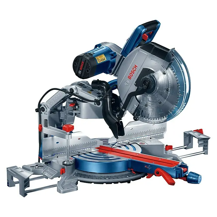 Bosch Professional Kappsäge GCM 12 GDL - 2.000 W, 4.000 U/min, Durchmesser Sägeblatt: 305 mm, Schnitttiefe: 104 mm bei 45°/90° - Rechte Seitenansicht