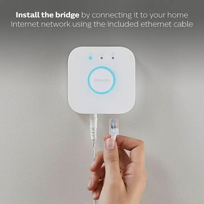 Philips Hue Steuerzentrale Bridge - Passend für: Philips Hue System, L x B x H: 2,6 x 8 x 8 cm