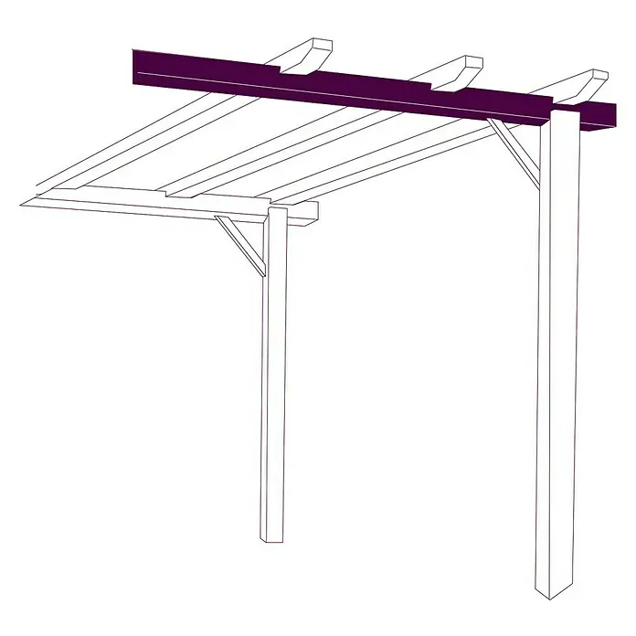 Nortene Listón de madera para pérgola - L x An x Al: 360 x 9 x 4,5 cm, Pino