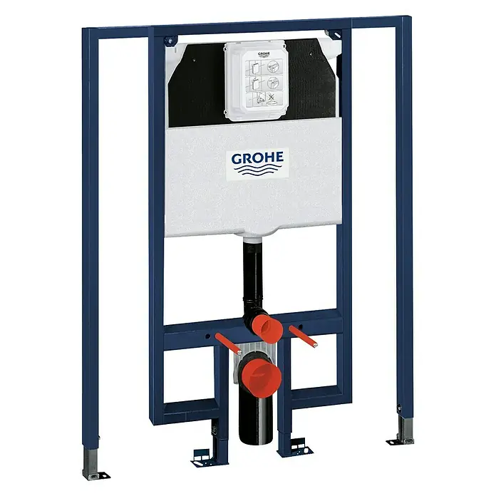 Grohe Rapid SL WC-Vorwandelement - Höhe: 113 cm, Breitenverstellbar: 68 cm - 120 cm, Pulverbeschichtet - Vorderansicht