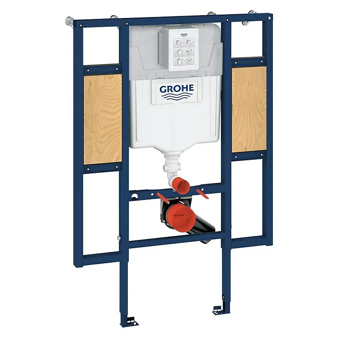Grohe Rapid SL WC-Vorwandelement - 16,5 x 90 x 113 cm, Pulverbeschichtet - Vorderansicht