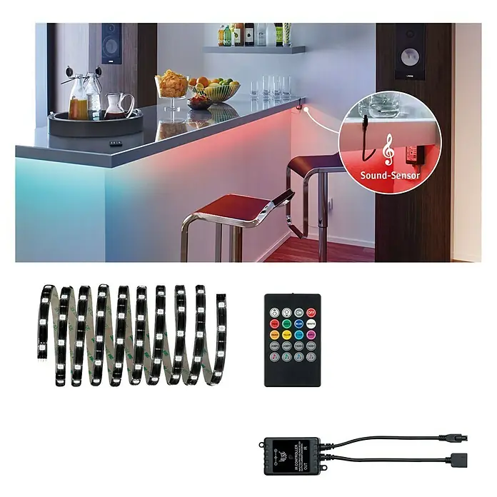 Paulmann YourLED LED traka Sound Comfort set - 3 m, RGB, 18 W - Proizvod u upotrebi