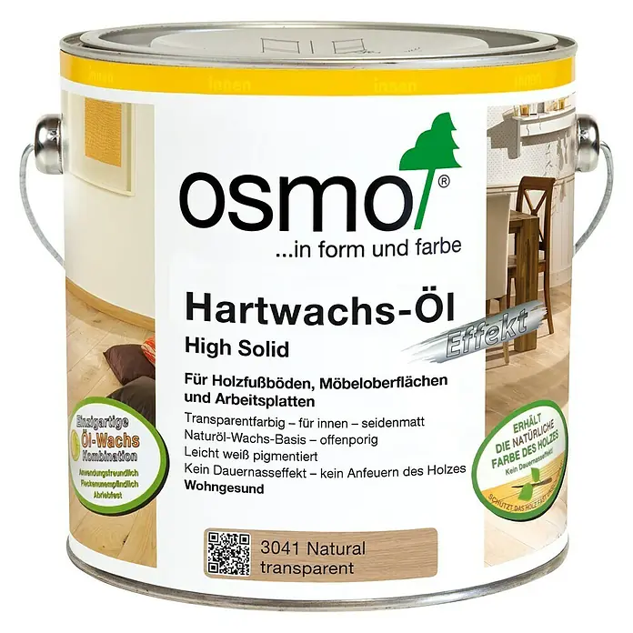 Osmo High Solid Hartwachsöl Effekt 3041 - Natural, 750 ml, Matt - Vorderansicht
