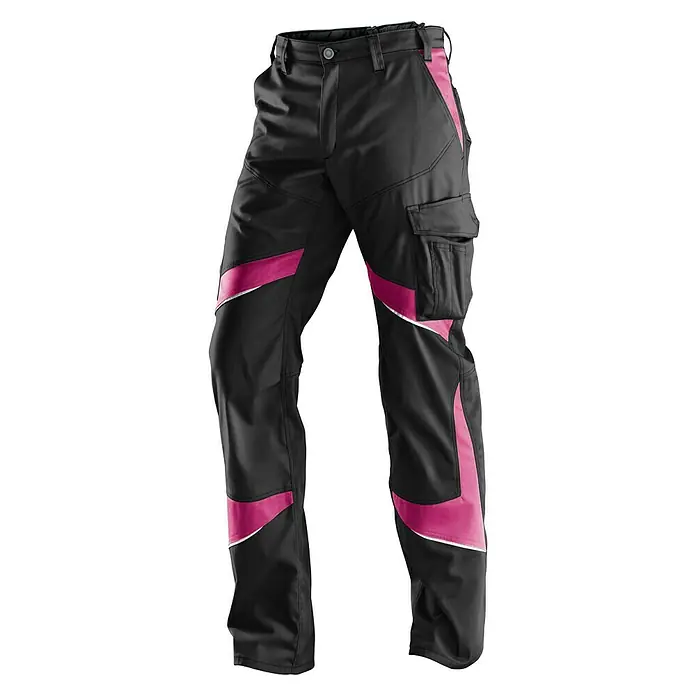 Kübler Activiq Damen-Arbeitshose - 52, Schwarz/Pink - Vorderansicht