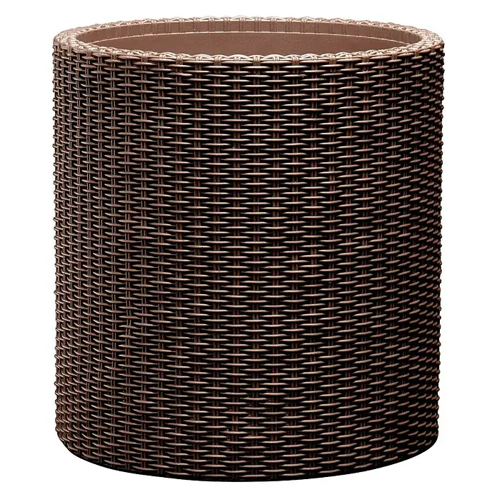 Keter Maceta para planta Samui - Dimensiones externas (Ø x Al): 44 x 44 cm, Plástico, Marrón