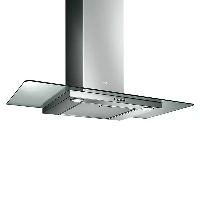Turboair Campana de pared Sempione - Ancho: 90 cm, Potencia de aire máx.: 368 m³/h, Acero inoxidable