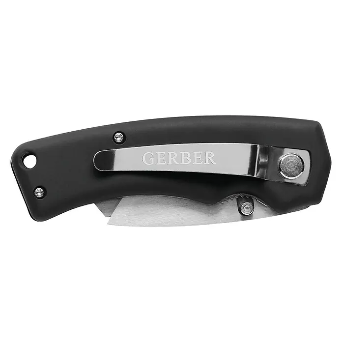 Gerber Cuchillo cúter Edge Knife - Cuchilla trapezoidal, Pinza de fijación extraíble