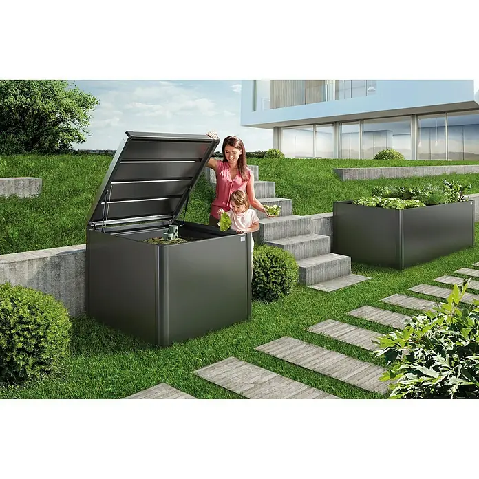 Biohort Komposter MonAmi - Fassungsvermögen: 725 l, 102 x 102 x 86 cm - Linke Seitenansicht