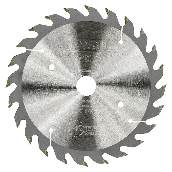 Dewalt Disco de sierra DT4026-QZ - Diámetro: 165 mm, Orificio: 20 mm, 24 dientes