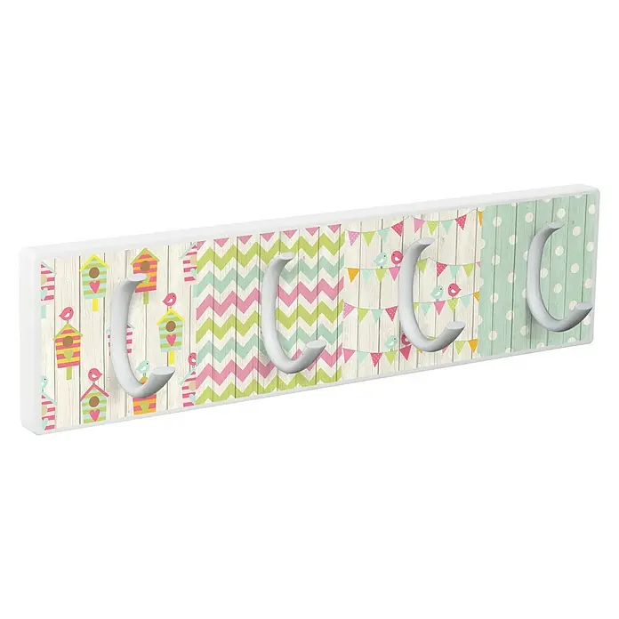 Nesu Perchero Pájaros - L x An x Al: 40,3 x 10,3 x 1,6 cm, Multicolor