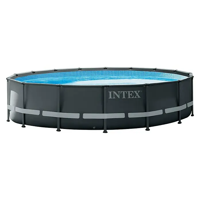 Intex Frame-Pool-Set Ultra Rondo - Ø x H: 488 x 122 cm, 19.156 l, Dunkelgrau