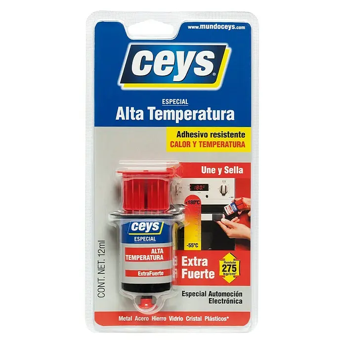 Ceys Adhesivo bicomponente Alta temperatura - Incolora / Transparente, 12 ml