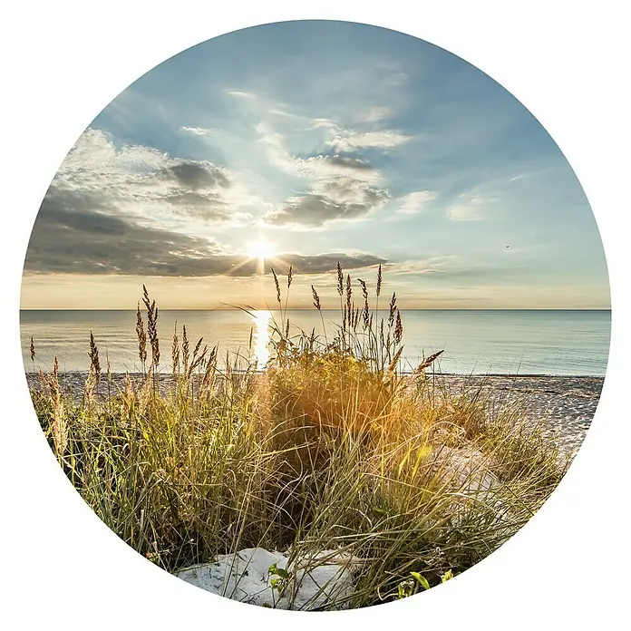 ProArt Glasbild - Meer, Landschaft, Durchmesser: 20 cm - Vorderansicht