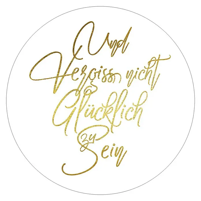 ProArt Glasbild - Glücklich, Durchmesser: 20 cm - Vorderansicht