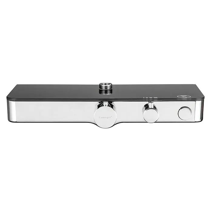 Camargue Duschsystem Grande Vita - Mit Thermostatarmatur, Anzahl Strahlarten: 3 Stk., Chrom/Schwarz
