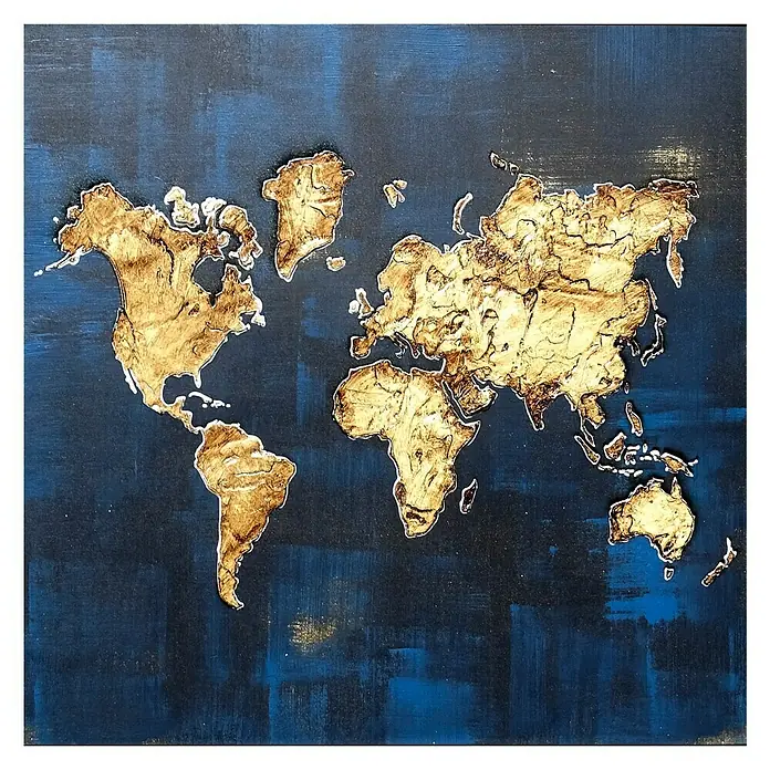 Cuadro pintado a mano - World, An x Al: 40 x 40 cm