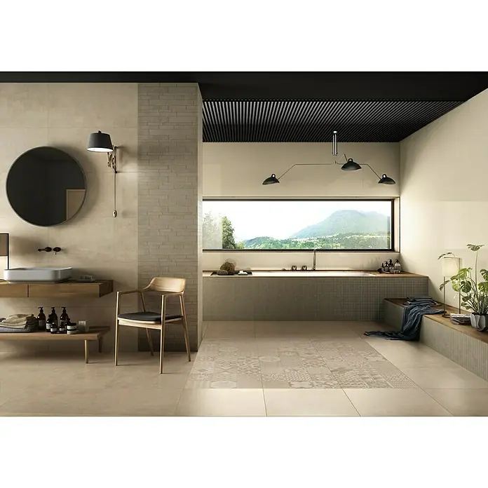 Ambiente by Palazzo Feinsteinzeugfliese Vintage - 60 x 60 cm, Beige, Matt