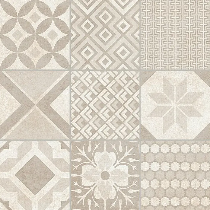 Ambiente by Palazzo Feinsteinzeugfliese Vintage - 20 x 20 cm, Beige, Matt