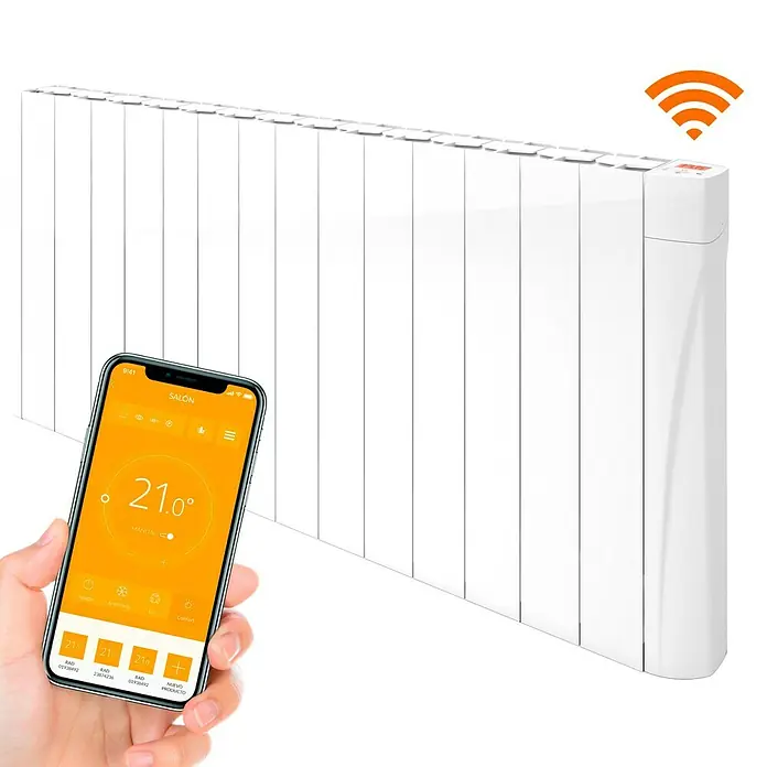 Voltomat HEATING Emisor térmico cerámico VOLCW - 1.750 W, Blanco, L x An x Al: 9,8 x 101 x 57,5 cm