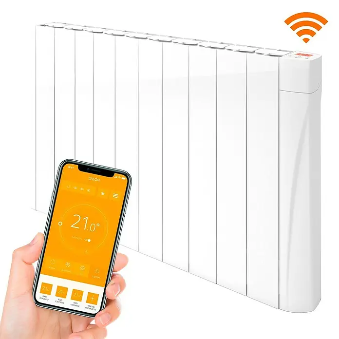 Voltomat HEATING Emisor térmico cerámico VOLCW - 1.250 W, Blanco, L x An x Al: 9,8 x 74,7 x 57,5 cm