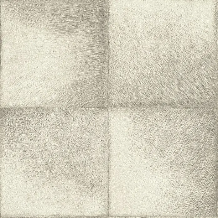 Rasch Brick Lane Vliestapete Fell - Weiß/Grau, Tieroptik, 10,05 x 0,53 m
