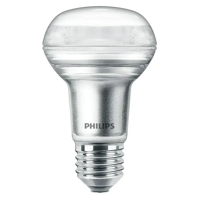 Philips Bombilla reflectora LED - 4,5 W, E27, 36 °, Color de luz: Blanco cálido, Intensidad regulable