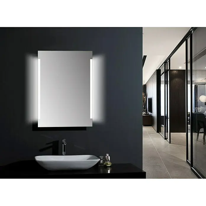 DSK LED-Lichtspiegel Chrystal Stripe - 50 x 70 cm, Mit Kippschalter - Stimmungsaufnahme