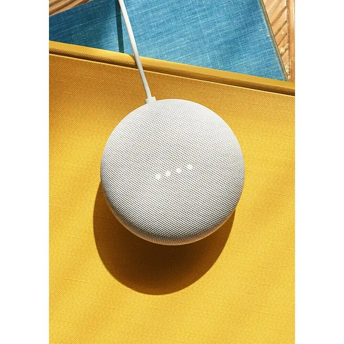 Google Nest Sprachgesteuerter Lautsprecher Mini - Kreide, Netzbetrieben, Kabellänge: 1,5 m