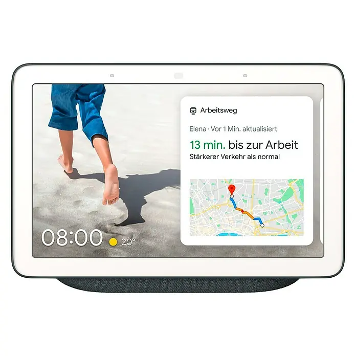 Google Nest Sprachgesteuerter Lautsprecher Display Hub - Carbon, Netzbetrieben