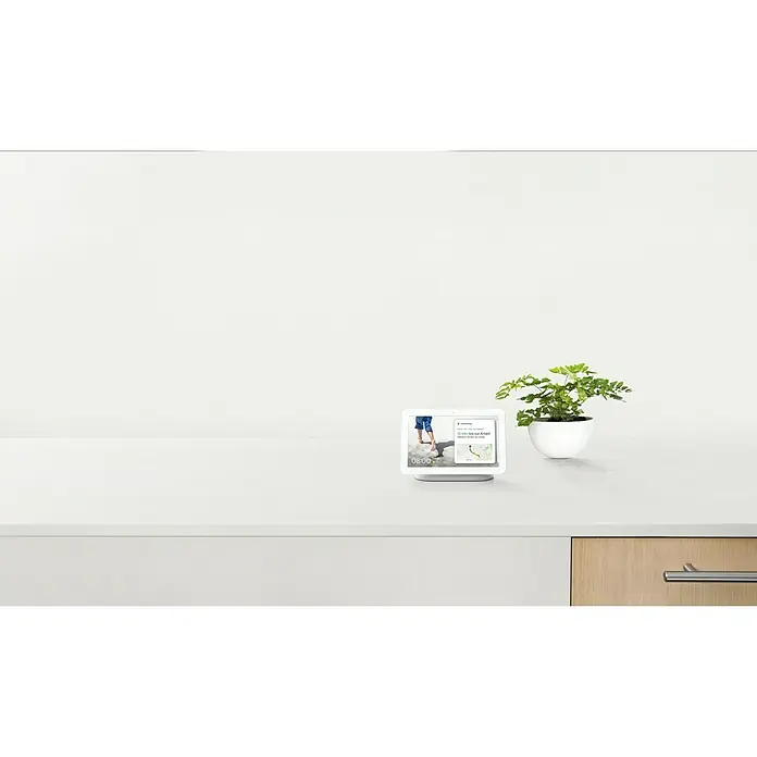Google Nest Sprachgesteuerter Lautsprecher Display Hub - Kreide, Netzbetrieben