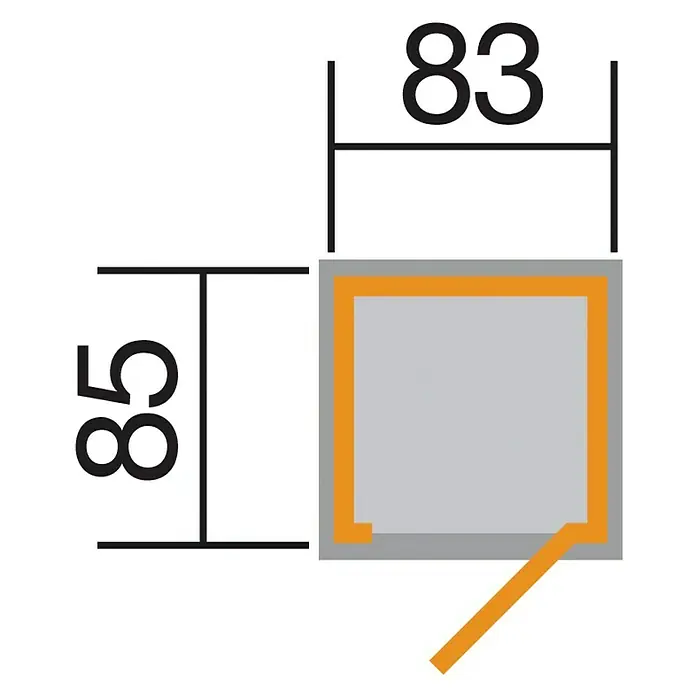 Weka Geräteschrank 361 - Außenbreite inkl. Dachüberstand: 100 cm, Außentiefe inkl. Dachüberstand: 105 cm, Holz, Natur - Ansicht von oben