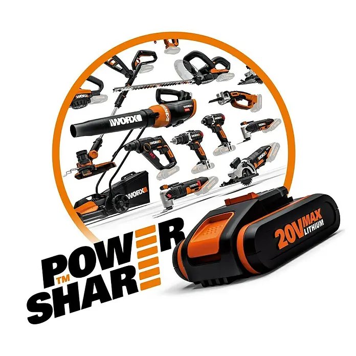 Worx Akku-Heckenschere WG284E.9 - Akkuspannung: 40 V, Ohne Akku